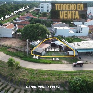 Terreno En Venta, Av. Canal Pedro Velez.