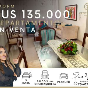 Departamento En Venta De 3 Dormitorios Con Balcon Y Parqueo