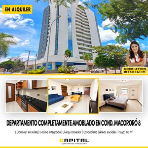 Edificio Macororo 8 Dpto Amoblado En Alquiler