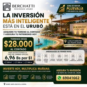 Terrenos En El Urubo Con Credito Directo 
