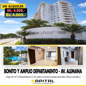 Departamento De 2 Dormitoros En Alquiler – Condominio Solaris 