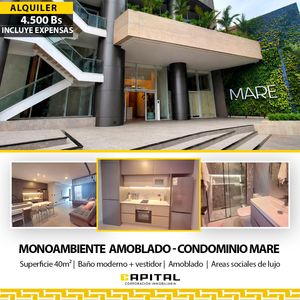 Monoambiente Amoblado En Condominio Mare 