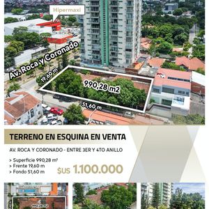 Terreno En Venta Sobre La Avenida Roca Y Coronado
