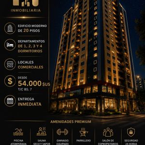 Edificio Nuevo Y Moderno De 20 Pisos Departamentos En Venta