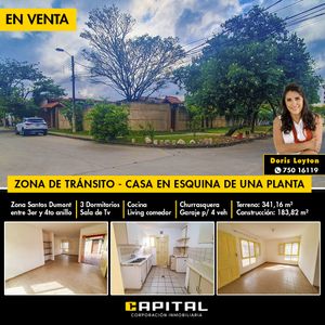 Por Transito Vendo Casa En Esquina De Una Planta