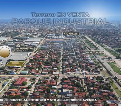 Terreno En Venta En Parque Industrial, Entre 4to Y 5to Anillo, Sobre Avenida.