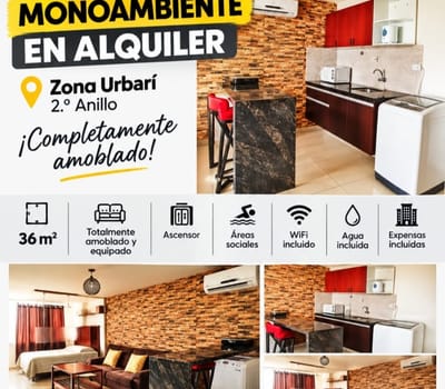 Monoambiente Amoblado En Alquiler – Urbarí