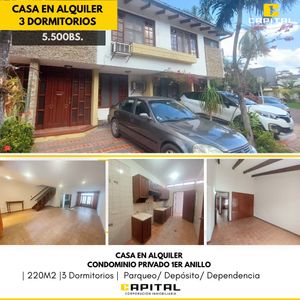 Casa En Alquiler En Condominio Centrico