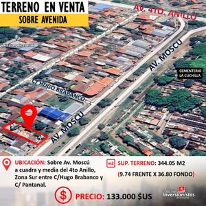 Terreno Comercial Avenida Moscu En Venta