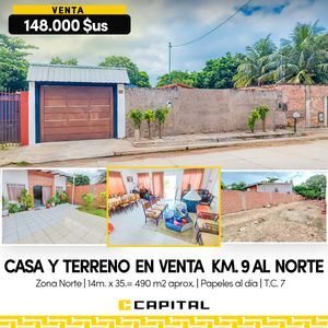 Casa Con Amplio Terreno En Zona Norte