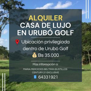 Alquiler De Casa Urubó Golf 