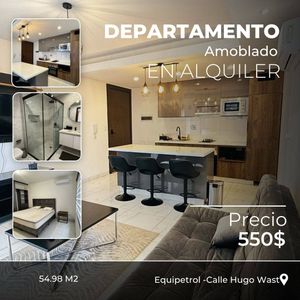 En Barrio Equipetrol,amoblado Y De Lujo,dpto De 1 Dorm En Alquiler