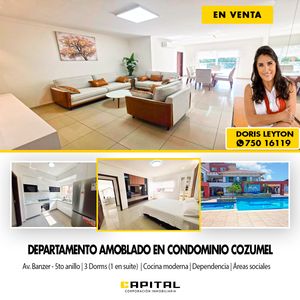 Departamento Amoblado En Venta En Condominio Cozumel