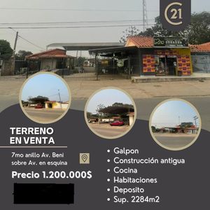 Terreno En Venta Zona Norte 7mo Anillo Y Av. Beni
