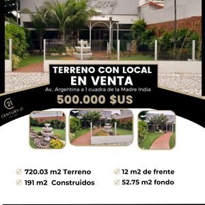 Terreno En Venta Con Local Comercial