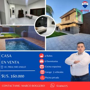 "exclusiva Casa Con Piscina Privada En Av. Piraí – Confort Y Elegancia"