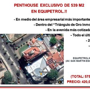 En Venta: Penthouse Exclusivo De 575 M2 En Equipetrol Norte