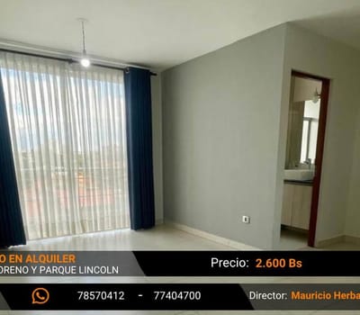 En Alquiler Confortable Departamento 2 Dorm. Garaje. Z/sarco Lincoln