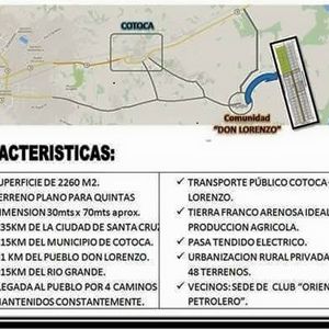 Lotes Para Quintas, De 22.280 M2 A 35 Km, Zona Este. Mun. De Cotoca, Don Lorenzo