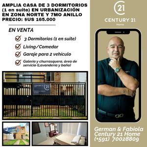 Amplia Casa Y Moderna En Venta, Zona Norte Y 7mo Anillo Por Colegio San Lorenzo