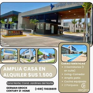 Cond Jardines Del Norte, Casa En Alquiler,av Banzer