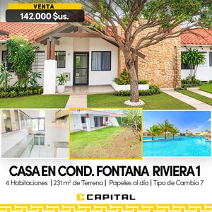 Casa En Venta En Cond Fontana Riviera 1*