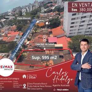 Terreno En Venta Zona Céntrica, Plaza Blacutt, Con Ubicación Estratégica 