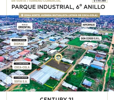 Terreno Comercial En Venta - Parque Industrial 6to Anillo Cambodromo