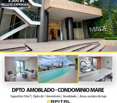 Condominio Mare Dpto 1 Dormitorio Amoblado De Lujo