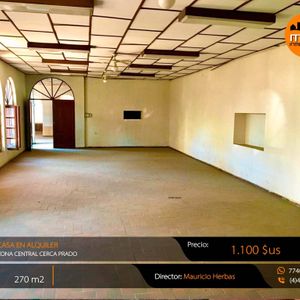 Amplia Casa En Alquiler 8 Ambientes Cerca Del Prado