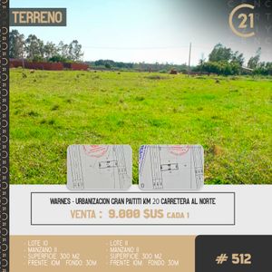 Inmueble # 512 Terreno En Urbanización Gran Paititi Km 20 