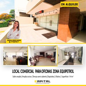 Local En Alquiler Para Oficinas, Bancos O Local Comercial En Equipetrol