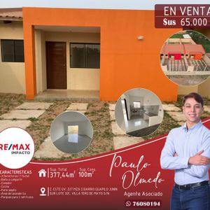  Casa A Estrenar En Venta Barrio Guapilo 8vo Anillo 