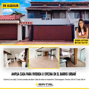 En Barrio Urbari – Alquilo Casa Para Vivienda U Oficina
