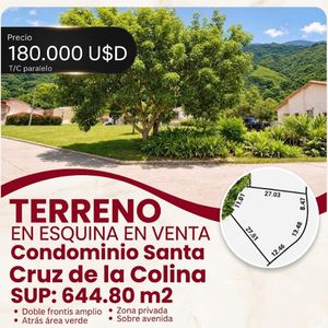 Terreno En Venta Cond. Santa Cruz De La Colina