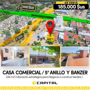 Casa Comercial En Venta – Zona Norte (entre 5° Y 6° Anillo) 