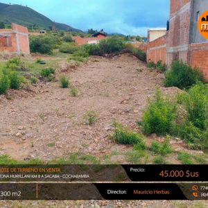 Lote Economico En Venta En Urbanizacion Abierta Huayllani Camino Sacaba
