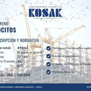 Terreno En Pocitos Bajó De Precio!!
