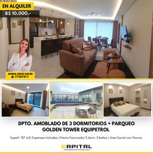 Departamento Amoblado En Alquiler – Condominio Golden Tower