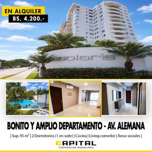 Amplio Departamento De 2 Dormitorios En Alquiler