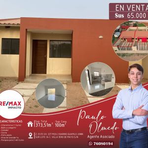 Casa A Estrenar En Venta Barrio Guapilo 8vo Anillo