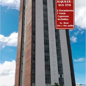 Alquiler: $us 570 - Condominio Torres Berchati 