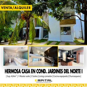 Casa En Alquiler O Venta En Cond Jardines Del Norte I