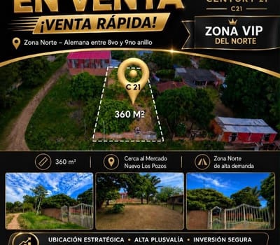 Terreno En Venta, Zona Norte