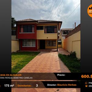 Alquiler De Casa Zona Demetrio Canelas