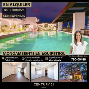 Monoambiente A Estrenar En Alquiler En Equipetrol