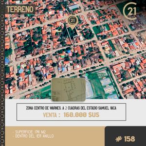 Inmueble # 158 Terreno En Warnes (1741m2)
