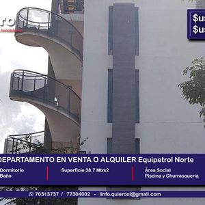 Departamento Mono-ambiente En Venta O Alquiler Equipetrol Norte