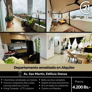 Departamento Amoblado De 1 Dormitorio E Alquiler En Edif. Stanza