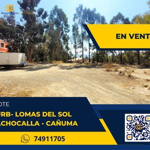 Lote En Venta En Urb. Lomas Del Sol (cañuma -achocalla)